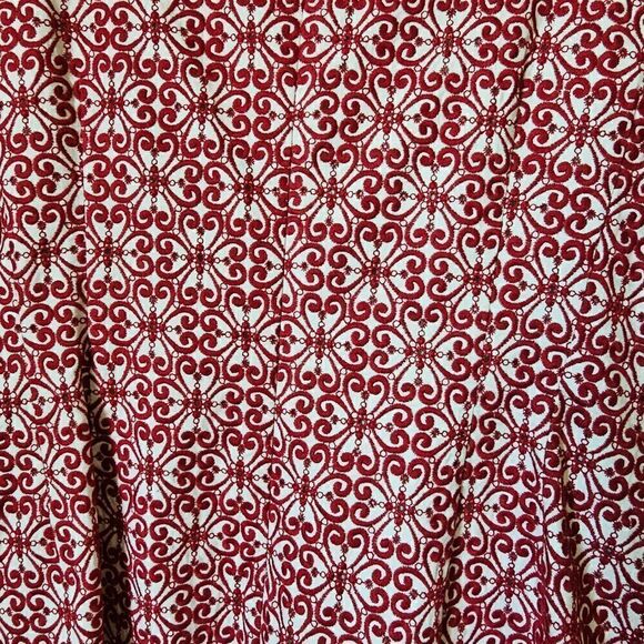 EUC BEAUTIFUL TALBOTS RED EMBROIDERED SHIFT DRESS SIZE 12 - Picture 9 of 15